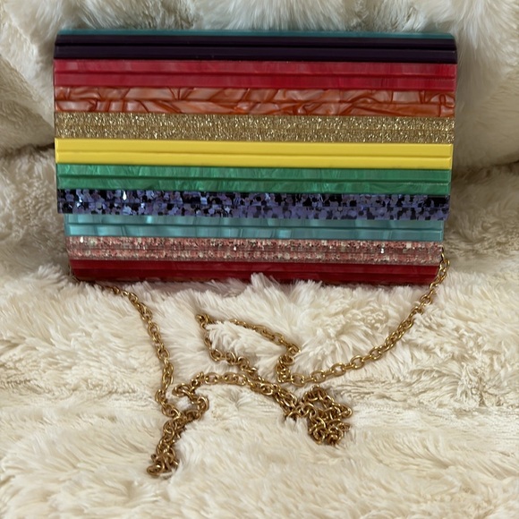 clutch or Crossbody multicolored bag